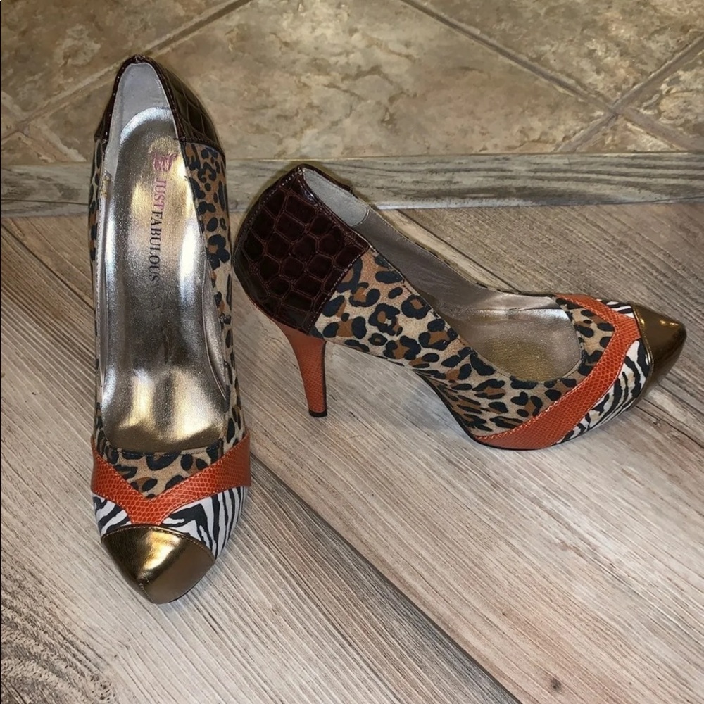 Printed high heels